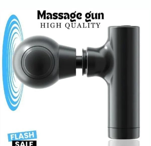 Rechargeable Mini Massager Gun Black ABS