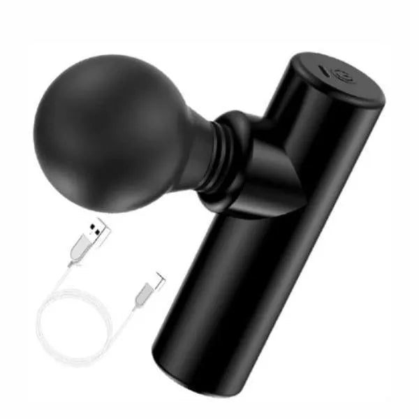 Rechargeable Mini Massager Gun Black ABS
