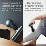Rechargeable Mini Massager Gun Black ABS