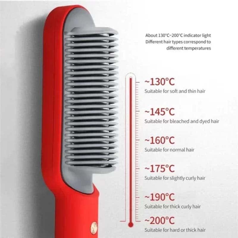 Premium Hair Straightener Brush with 5 Intensity Levels