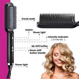 Premium Hair Straightener Brush with 5 Intensity Levels