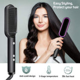 Premium Hair Straightener Brush with 5 Intensity Levels